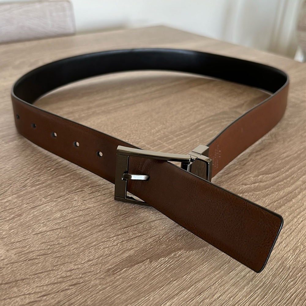 Brand New Perry Ellis Men’s Leather Belt - Brown